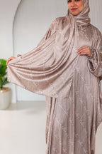 White Flowers on Beige