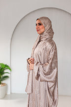 White Flowers on Beige