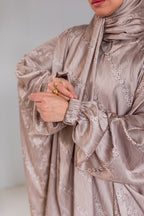 White Flowers on Beige