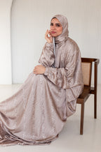 White Flowers on Beige